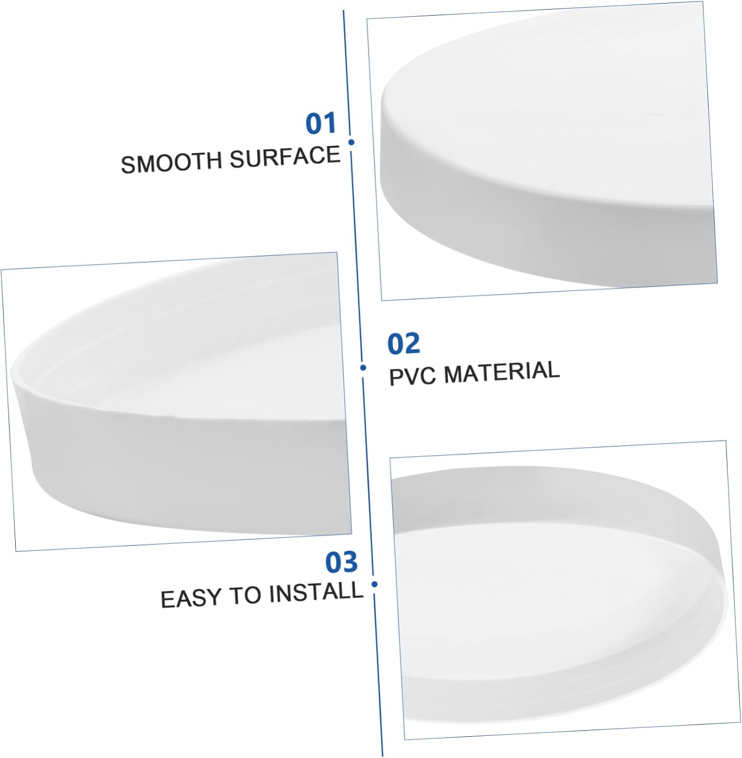 5 Pack Dock Piling Cap Marine Protection PVC Sturdy Caps for Dock Piling Replacement