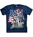 The Mountain Mens Wolf Flag Short Sleeve T-Shirt