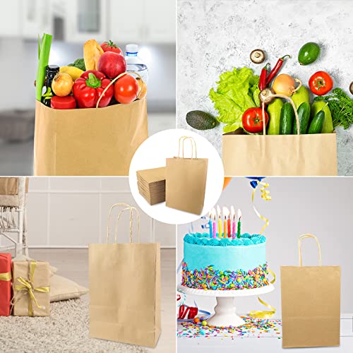 Avesteir 40 Pièces Sac Kraft 16 x 22 x 8 cm, Sac en Papier Kraft avec Poignée, Petit Sac Cadeau Kraft, Sachet Papier pour Shopping, Emballage, Vente au Détail, Mariage, Anniversaire, Noël 1.0 unité – vue 7