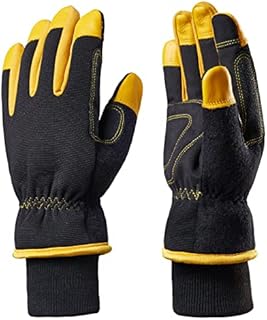 Grdnpro Waterproof Insulated Winter Work Gloves For Men, Thermal Lining High Desterity Touch Screen Synthetic Leather Cold Weather Gloves - Cowhide Fingertips Reinforcement XLarge