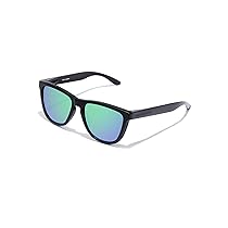 HAWKERS ONE POLARIZED, Occhiali da sole Unisex – Adulto, Raw Nero, Verde Polarizzato, Taglia unica