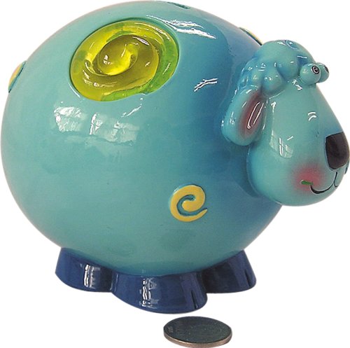 CERTRE Tirelire mouton cm.11 h. (expédition en fibre – N'Est Pas Un Jeu) (prix fixe Euro 11,90 – TU PEUX ajouter autres articles dans le même ordre...