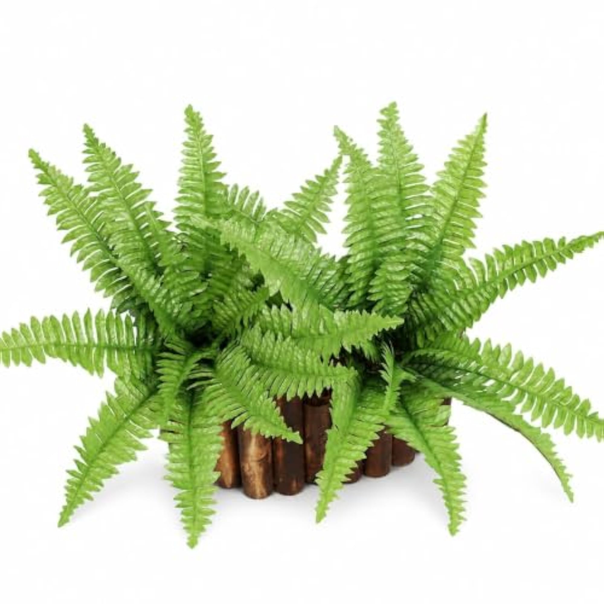 Artificial Tree Bark Pipe Cover with Decorative Plants