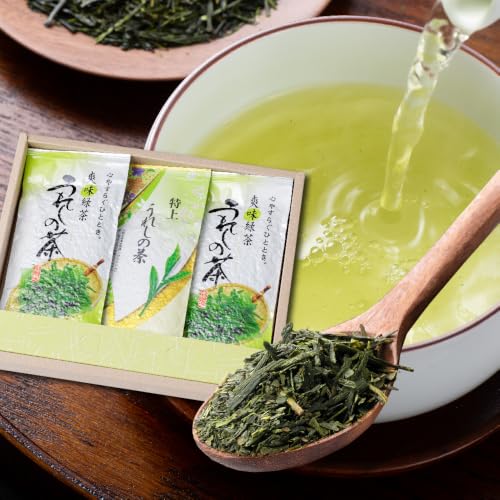うれしの茶 特上・上撰 飲み比べセット 300g(特上100g×1袋・上撰100g×2袋) 緑茶 茶葉 国産 孔子園製茶 日本茶 b-162