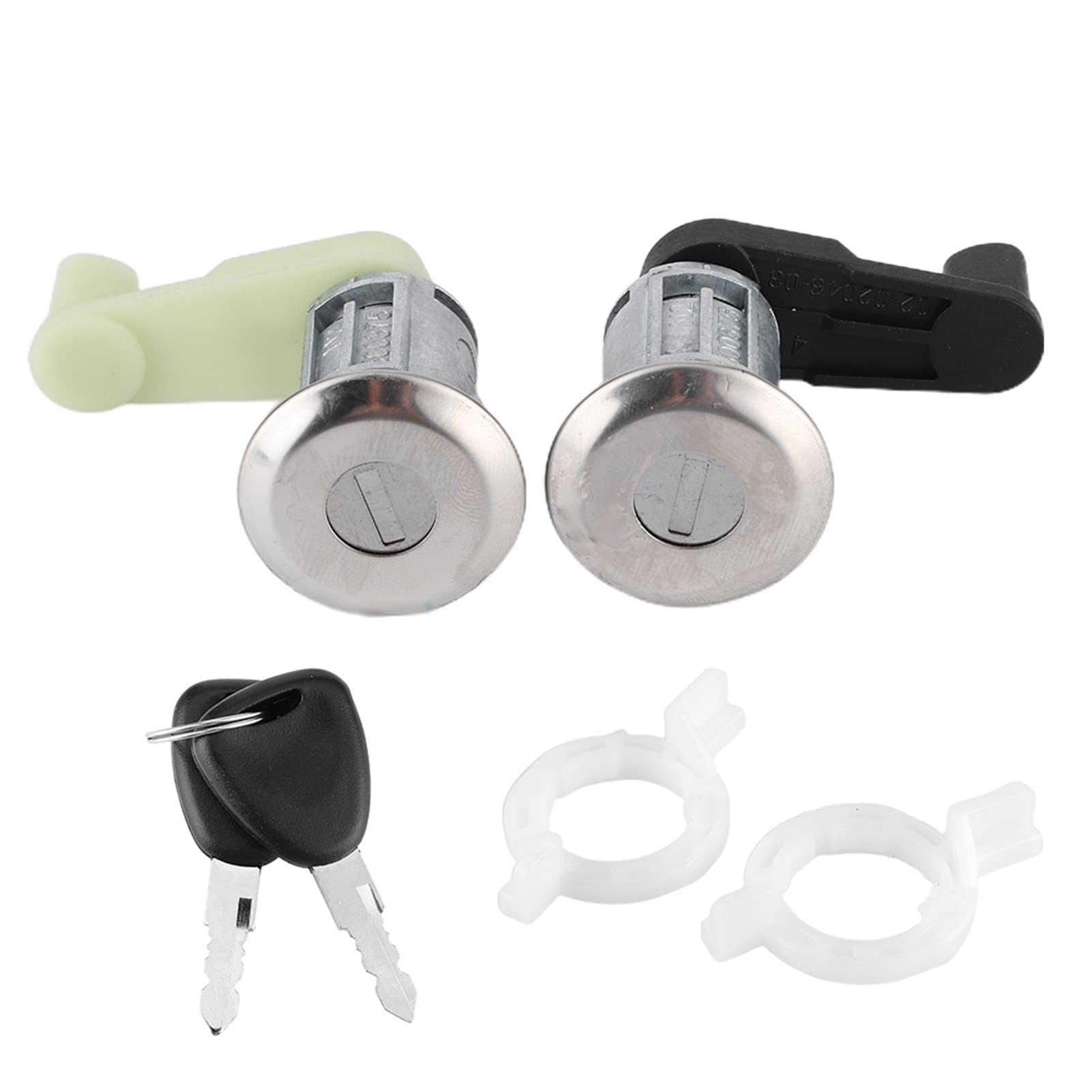 1 par de Cilindros de Cerradura de Coche con Llave, Kit de Cilindro de Cerradura de Puerta con Llave 7701468981 Apto para I Scenic I II Thalia