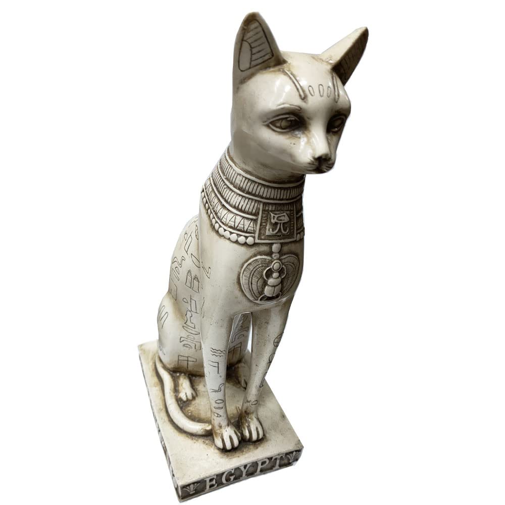 Bastet déesse chat Égypte ancienne statuette pierre maison 29 cm