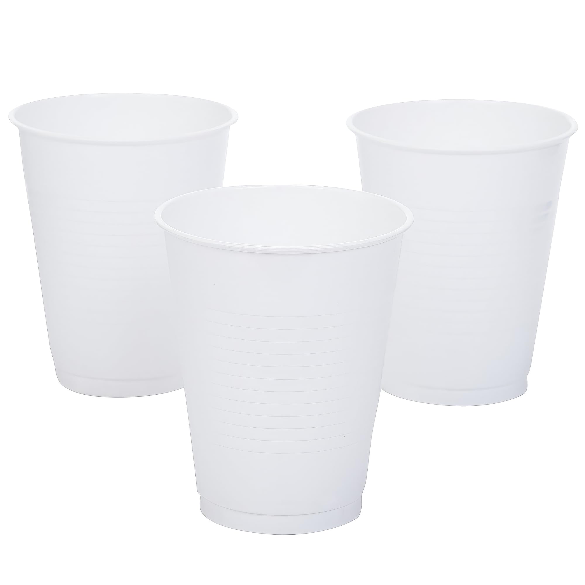 Fun Express - 16oz White Plastic Cup - Party Supplies - Solid Tableware - Solid Cups - Party - 20 Pieces