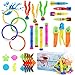 Auney 28 Pièces Jouets de Plongée pour Enfants, Anneaux de Plongée Jouets de Natation Piscine Natation Bâtons de Plongée
