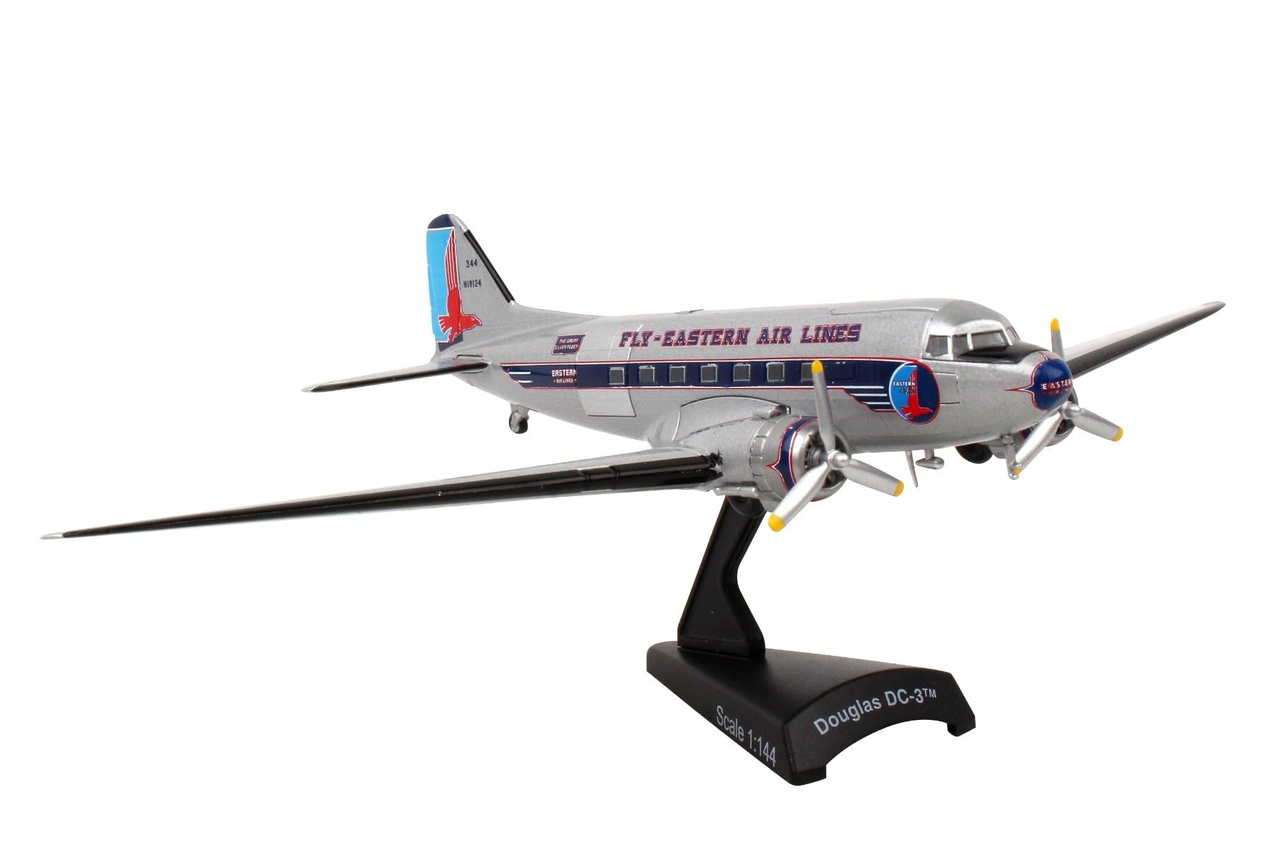 Daron Postage Stamp Eastern DC-3 1/144, Silver