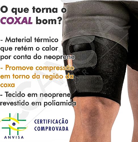 Coxal cocheira ortopedica Tensor Ajustável Tratamento Distensão Muscular Fechado Hidrolight Compress