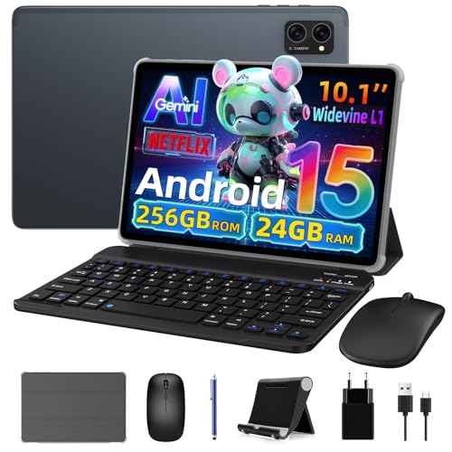VekfulPC Tablet con tastiera Android 15 10' tablet in offerta 24GB RAM + 256GB ROM (2TB TF),...
