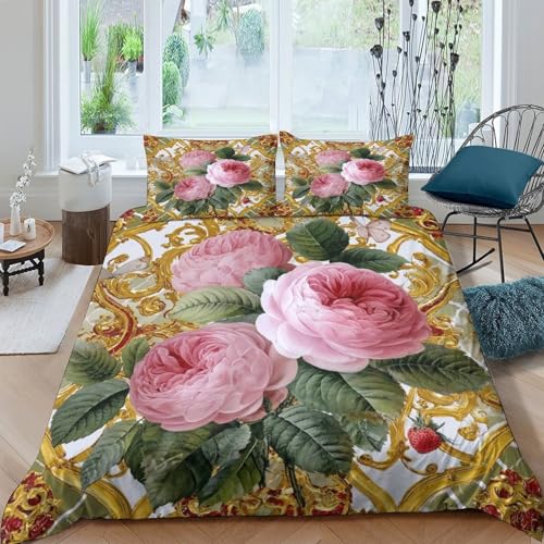 Housse de couette baroque 3D en microfibre durable Super King