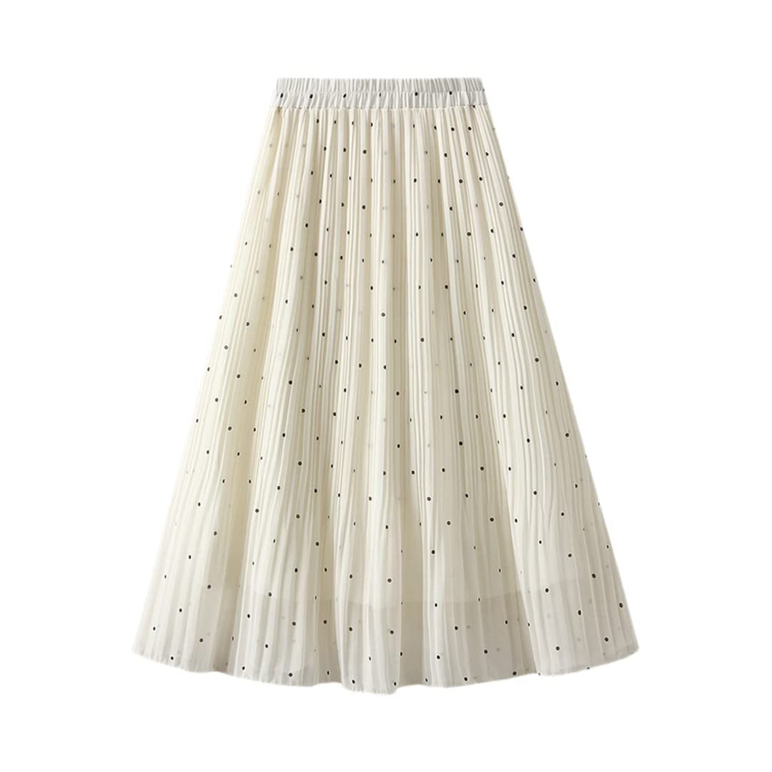 Jupe plissée taille unique élastique pour effacer les complexes