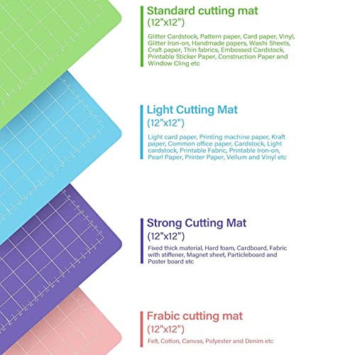 image for UNAOIWN Cutting Mat for Cricut Explore One/Air/Air 2/Maker, 8 Pack 12 