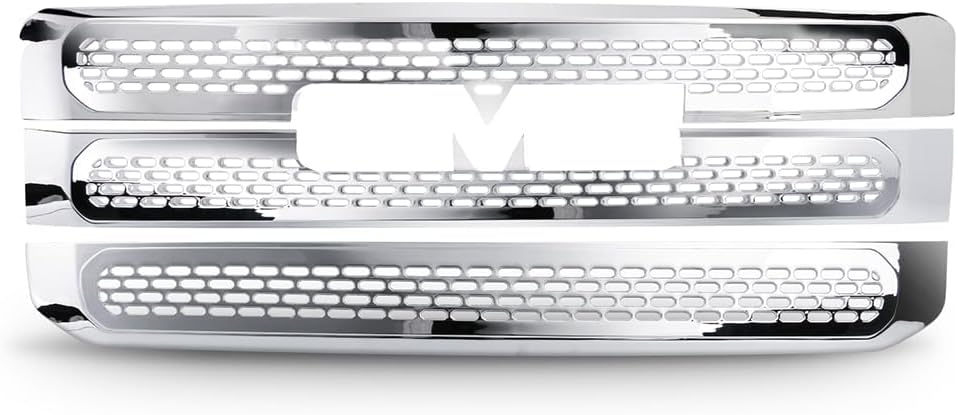 Grille Overlay Compatible With 2013-2016 GMC Acadia SL/SLE/SLT, Denali Style Chrome ABS Front Bumper Grille Cover Hood Mesh Guard Tape On by IKON MOTORSPORTS, 2014 2015