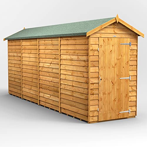 Image of Powersheds High Grade Premium Apex Overlap Wooden Cabin with Security Features, Door & Window Flexibility, made from 10 mm Extra Thick Timber & Toughened Glass