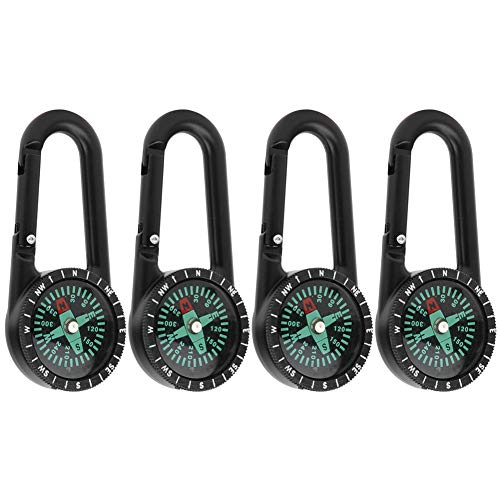 Junlucki Mini bússola, fivela multifuncional de navegação, bússola portátil de liga de zinco para ac