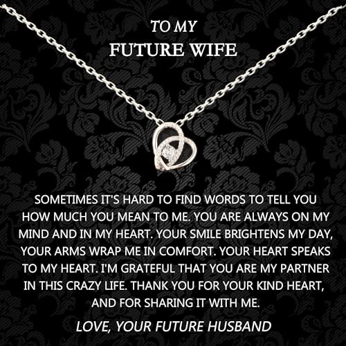 Future Wife Gift, Bride To Be Gift, Fiance Gift, Engagement Gifts for Her, Wife to Be Gifts, Sterling Silver Love Knot Necklace, Romantic Gifts for Her, Valentine's Day Christmas Jewelry