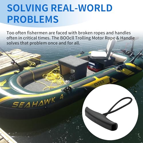 Image of 2Pcs MKA-45 Trolling Motor Rope & Handle, Lift and Release Rope for Maxxum and Edge Bow-Mount Trolling Motors -Compatible with Minn Kota Trolling Motor Parts,Sports & Outdoors
