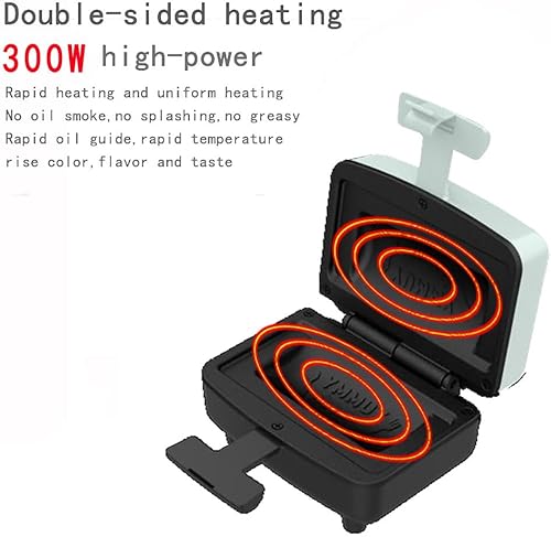 Miniatura 2 de Mini sandwichera eléctrica con placas antiadherentes, luces indicadoras, mango de tacto frío, fácil de limpiar y almacenar, perfecto para cocinar,