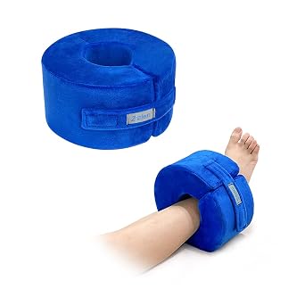 Zelen Heel Protector for Pressure Sores Foot Elevation Pillow Ankle Protector Wedge Heel Protector Cushion for Bed Sores Foot Support Pillow for Sleeping Ulcer Elevated Foam Medium, 1 PCS
