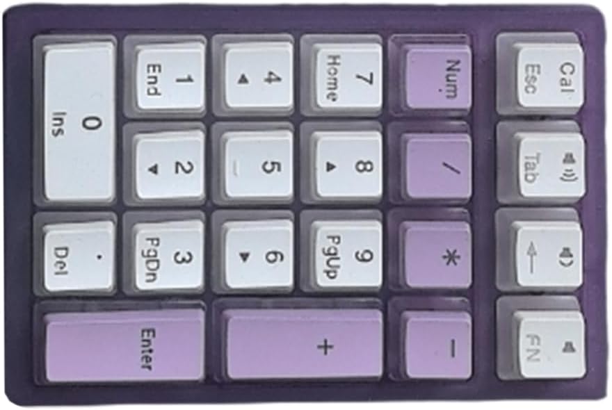Mechanical Numeric Keypad Hot Swap Switch Cord Gaming Keypad LED Backlit Keycap Numpad Mobile Keypad Extension Layo