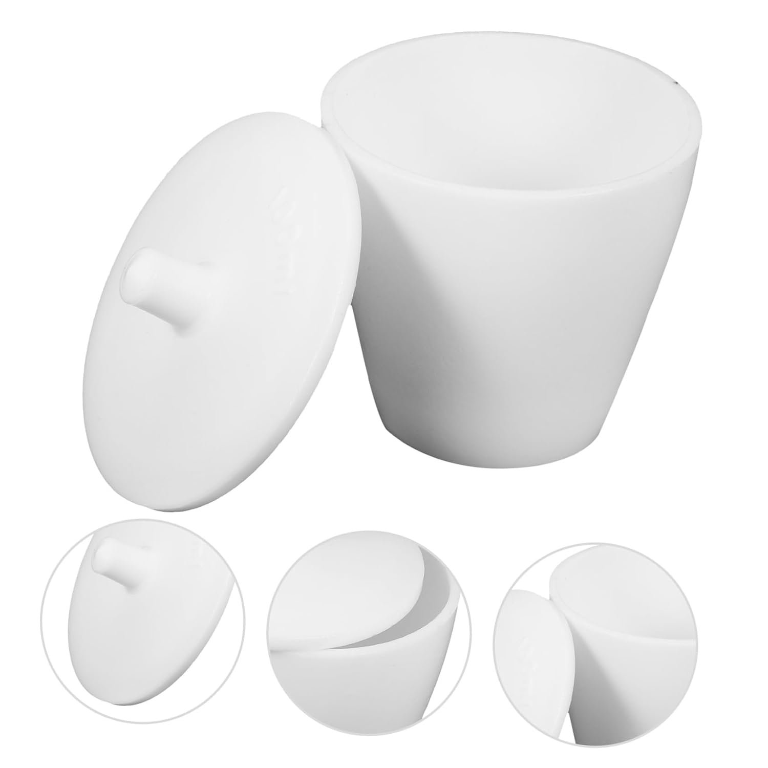 Cup Shape PTFE Crucible Acid and Alkali Lab Research Tool for High-Temperature Experiments and Casting Nonstick Easy Design for