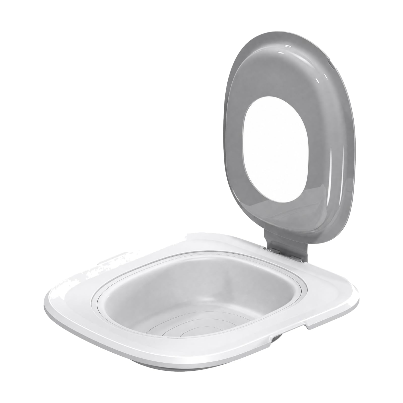 Entrenador para Inodoro con Adaptador Universal para Aprendizaje Gradual Reutilizable E Acuado para Mascotas y Hogar, Gris