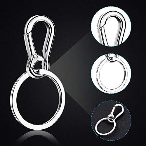 Keychain Clip With Key Ring, Cridoz 4Pcs Key Chain Clip Hook With 16Pcs Key Rings For Car Keys, Dog Tag And Key Chain (Assorted Sizes) #TOP4