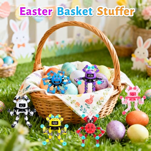 ASIOWELY 5 Pcs Fidget Spinner Toys for Kids & Adults,Party Favors for Boys Goodie Bags Bulk,Fingertip Gyros Sensory Toy Stress Relief Classroom Prizes for Teens Girl Age 3-8-13 Birthday Easter Gifts - Image 4