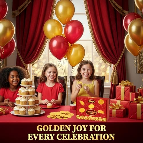 Gold Chocolate Coins, 200 Pack of Gold Chocolate Coins Bulk, Ideal Coin Candy for Themed Parties, Events and Celebrations, Perfect for Gift Bags and Festive Decorations, Christmas and. - image 6