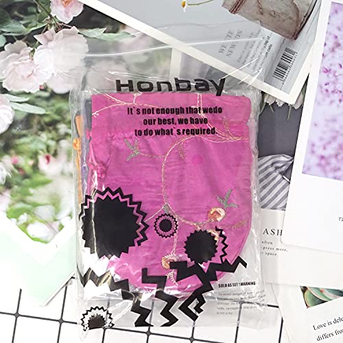 Bolsas de joyería Honbay de seda premium, saquitos de brocado para regalos selectos 8
