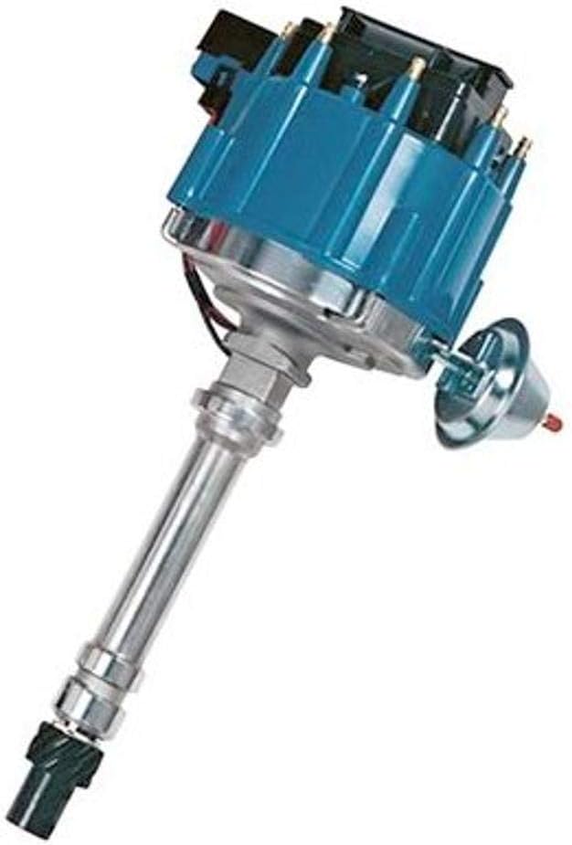 Proform Distributor, Race, Magnetic Pickup, Locked Advance, HEI Style Terminal, Coil Included, Blue, Chevy V8, Each