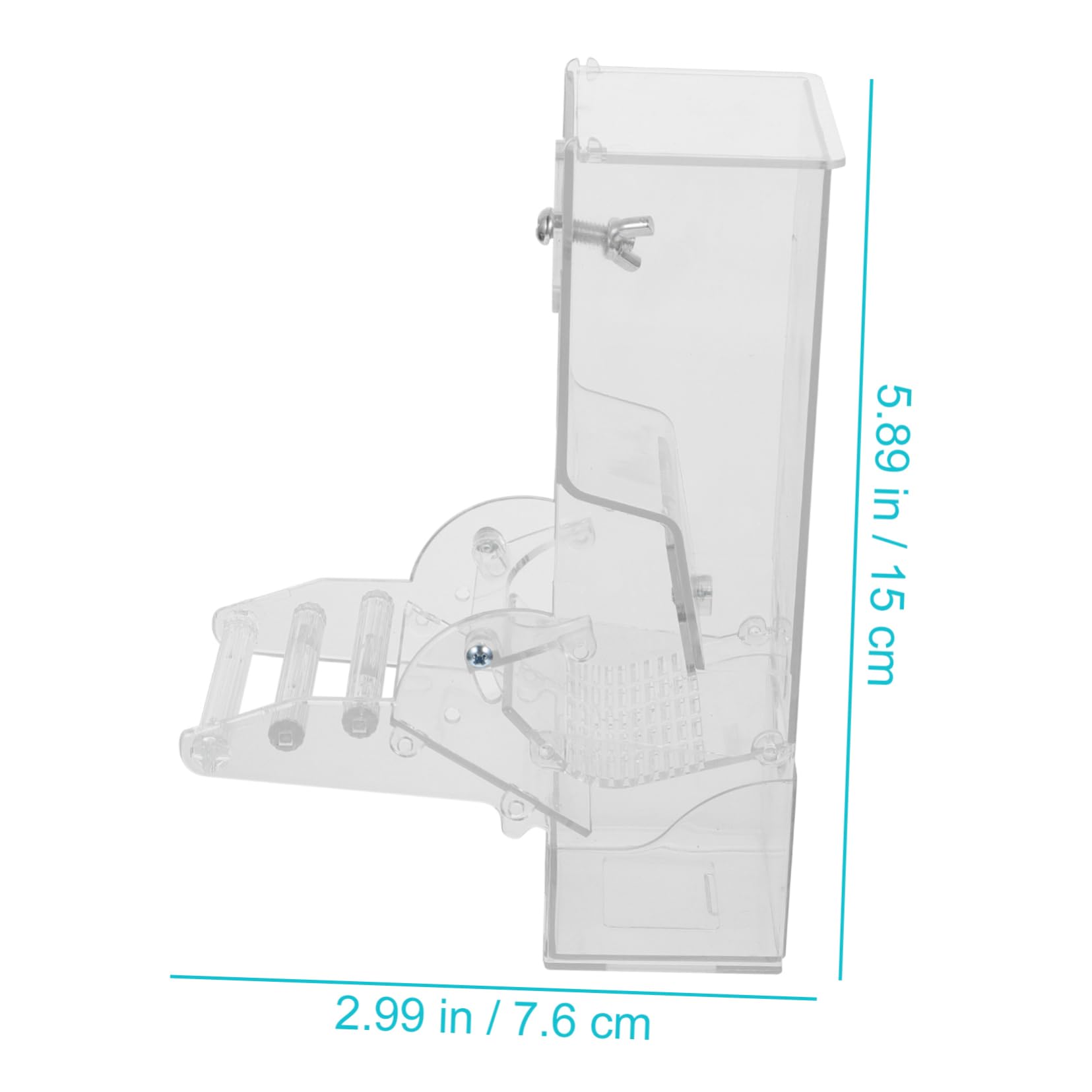 Abaodam Mangiatoia per Uccelli Mangiatoia Automatica per Pappagalli e Parrocchetti Contenitore Acrilico Trasparente per Cibo per Animali Domestici Autoscorrevole Design Pratico