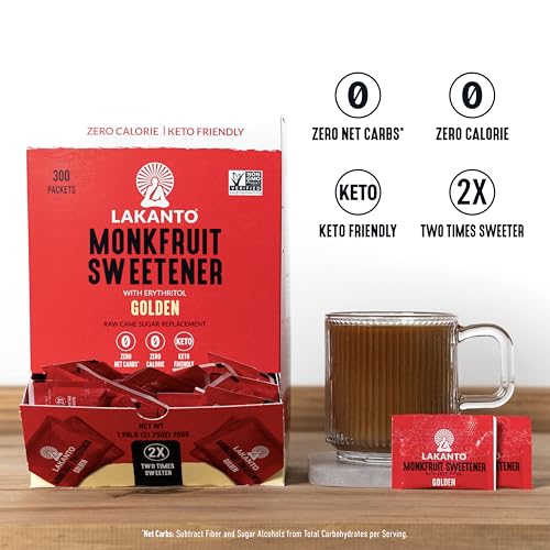 Lakanto Monk Fruit with Erythritol Sweetener Packets - Image 4