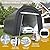 Wisteria Lane Heavy Duty Carport with 4 Cloth Bags, All-Weather Portable Garage with 2 Roll-up Doors, Car Canopy Storage Shelter Shed for Cars, Truck, or Garden Tools, 10' x 15'