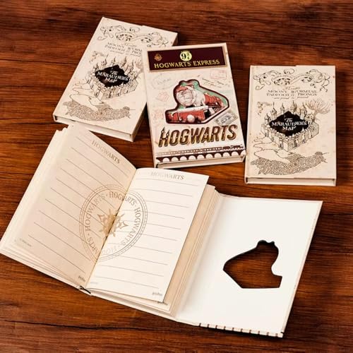 Image of Gifts - Harry Potter Hardcover Journal Diary, Vintage Writing Paper Notebook, 92 sheets Magnetic Cover (192 Pages) Size 5 * 7 inch (Platform 9 3 /4)