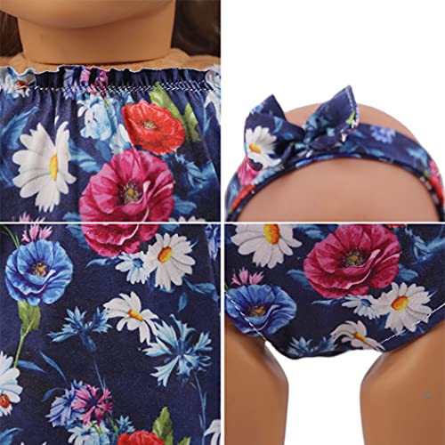 FunPa 4 Set Pano de Maiô para Boneca Criativo Traje de Banho para Boneca Pano de VerãO com Fita para