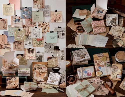200Pcs Vintage Scrapbook Paper Sheets,Dwpetzo 2 Pack Assorted Decorative Craft Paper For Scrapbooking Background,Junk Journal Supplies,Diy Arts,Decoupage,Collage,Journaling Kit #TOP6