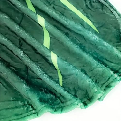 Couverture en forme de feuille verte idée cadeau flanelle douce de lit