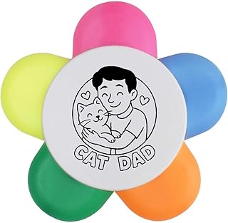 Azeeda 'Cat Dad' Flower Shape Highlighter Pen...