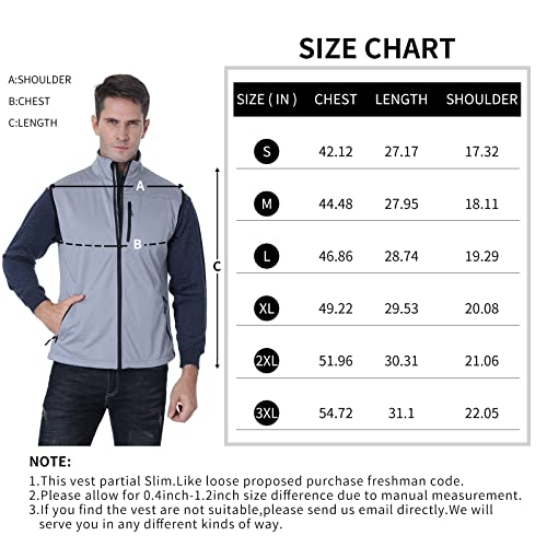 Beroy U2111377GXXXL Men Golf Softshell-Vest Lightweight-Jacket thumb #6