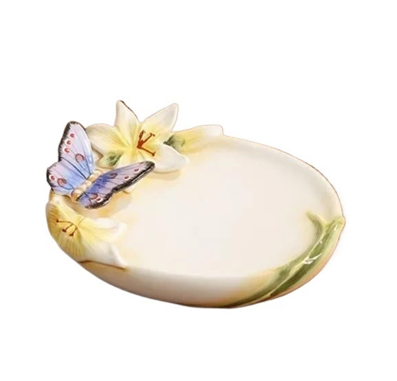 Bathroom Soap Dispenser Set Bathroom accessories Butterfly Wash Set Mouthwash cup Soap dish Toothbrush holder Lotion bottle Household toiletries(Soap dish 1pcs)