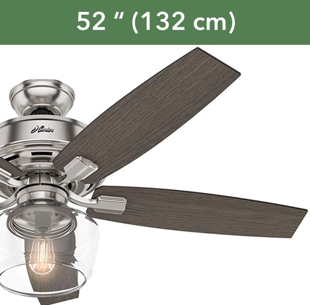 🛒 Crazy Deals Hunter Bennett Indoor Ceiling Fan with LED Light and Remote Control, 52, Brushed Nickel Exclusive Discount 90% Price Hunter Bennett Indoor Ceiling Fan with LED Light and Remote Control, 52, Brushed Nickel