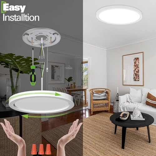 Image of hykolity 18 Inch LED Round Flat Panel Light,32W,3200LM,3CCT