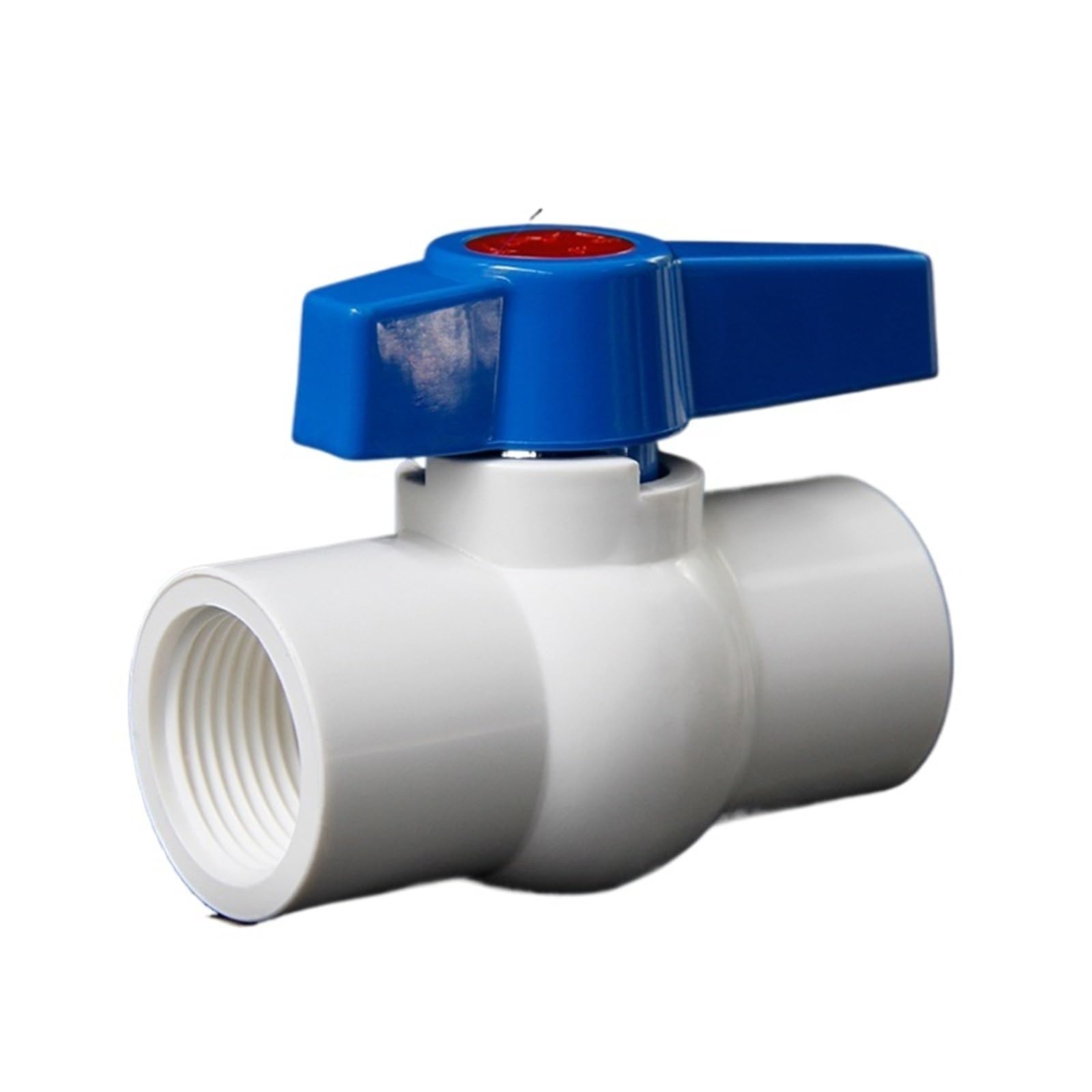 Conector de válvula de bola de PVC de 1-1/2" ideal para sistemas de riego hidropónico