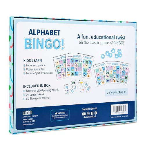 511cOFaQk7L. SL500  - Wildkin Alphabet Bingo: Fun ABC Learning Game for Kids, Boost Memory & Learning for Boys and Girls, 2-6 Players Educational Bingo Adventure, Explore and Enjoy Alphabet Bingo Game Cards!