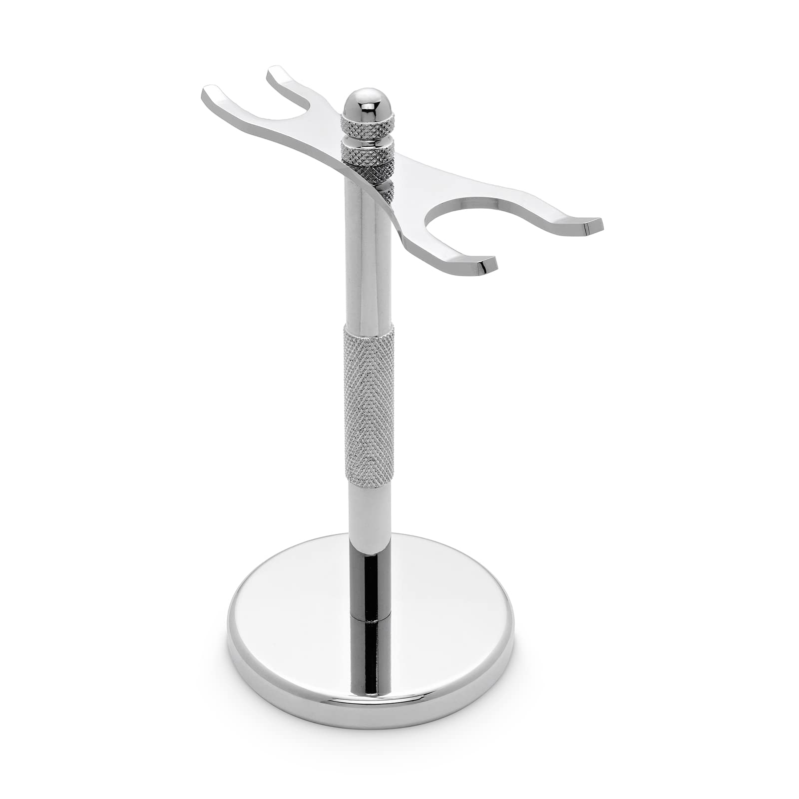 Soporte de afeitado de acero inoxidable Störtebekker® - adecuado para maquinillas y brochas de afeitar - accesorio para tu baño - base antideslizante - idea de regalo (Plata)