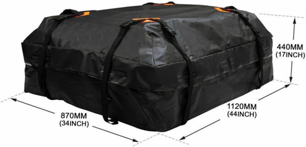 ibasenice Waterproof 600d Oxford Cloth Car Roof Cargo Bag with Dust and Sun Protection, Large Capacity Vehicle Rooftop Carrier for Travel and Outdoor Storage