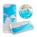 K-fashion® Ultra New Case for Iphone 6 Plus with 5.5 Screen Cool Clear Freely Liquid Swimming Fish Aquarium Transparent Hard Case with Free Decal, Floating Dolphin Couple Case for Apple Iphone 6 Plus with 1 Pcs Fold Bracket for Phone (Dolphin B)